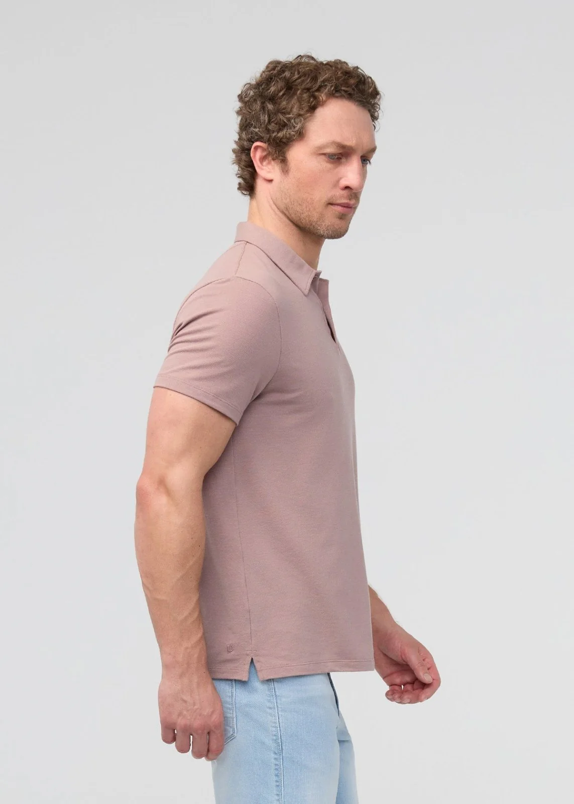 Air Flow Pique Polo - Hazy Mauve - Image 3