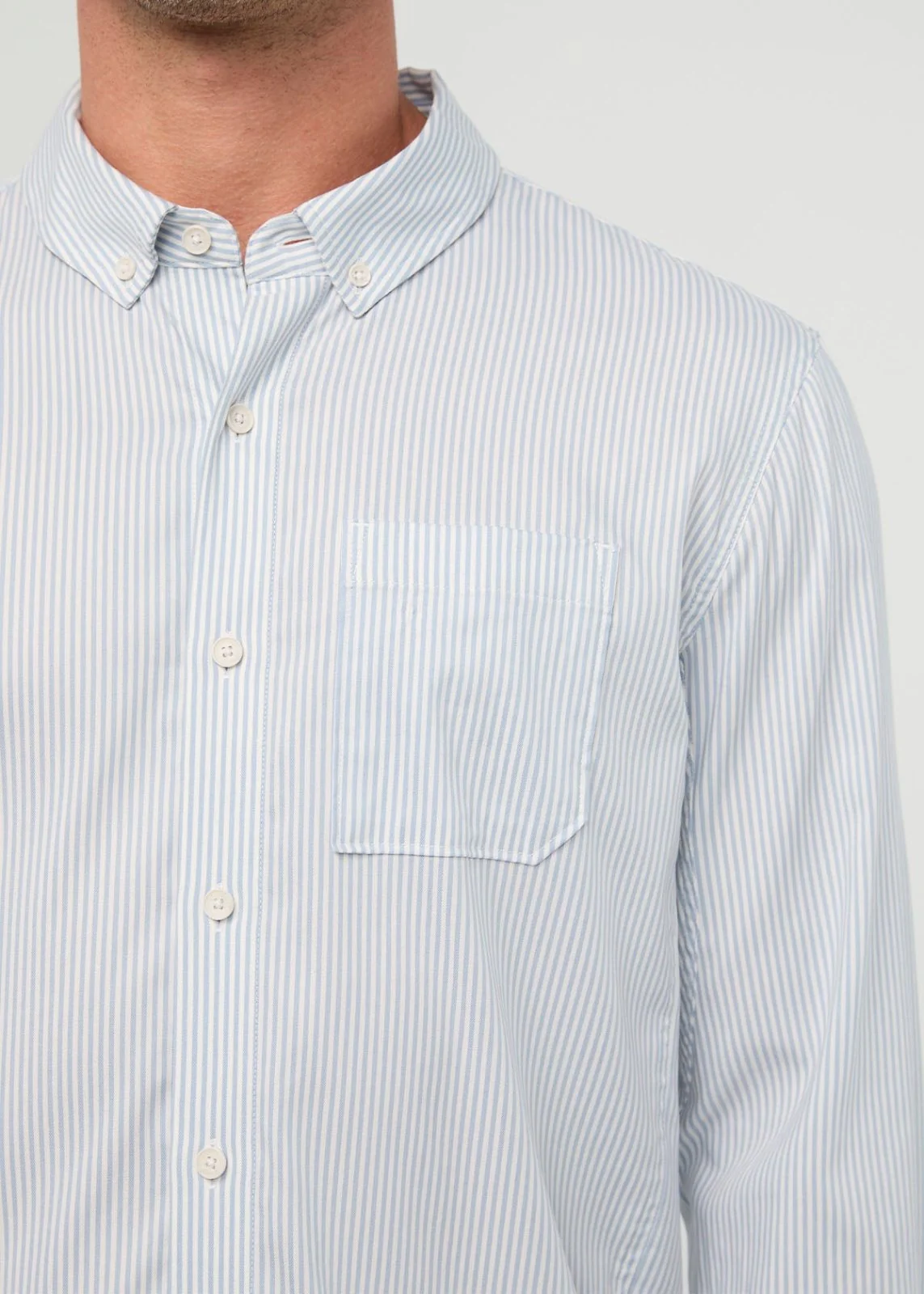 Cloudweight Twill One Pocket Shirt - Blue Stripe - Image 6