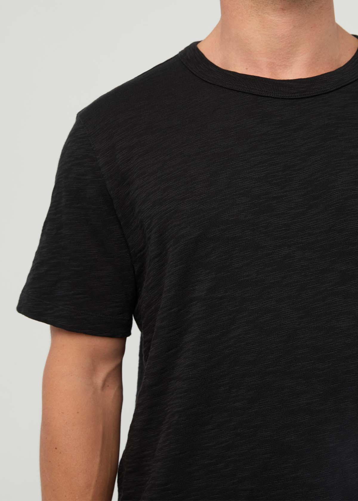 Midweight Slub Jersey Tee - Black - Image 5