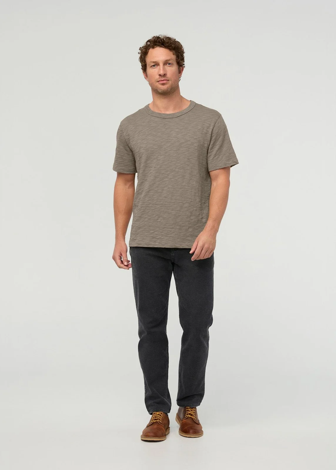 Midweight Slub Jersey Tee - Stone - Image 2