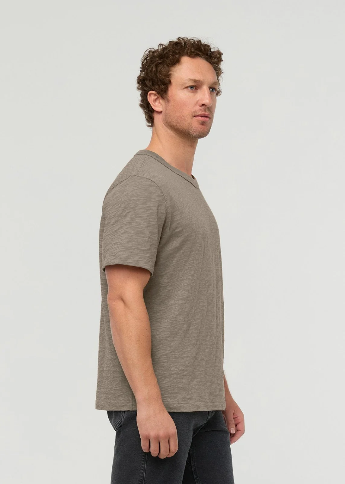 Midweight Slub Jersey Tee - Stone - Image 3