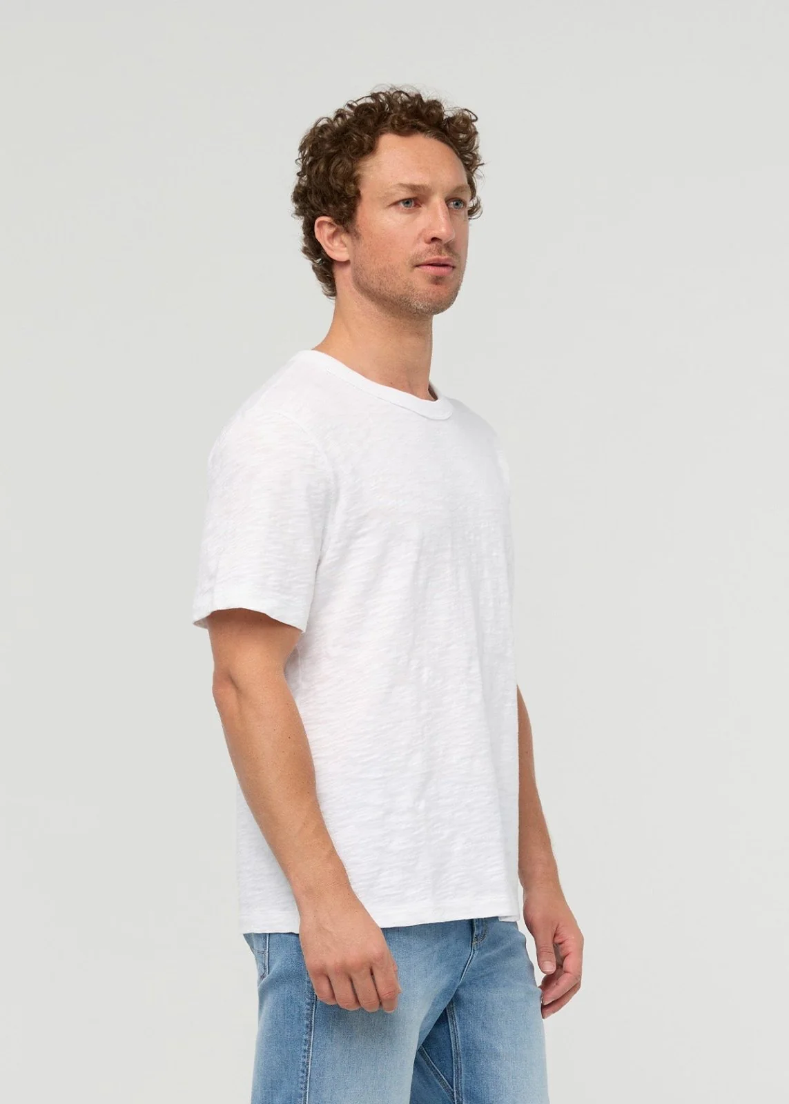 Midweight Slub Jersey Tee - White - Image 3