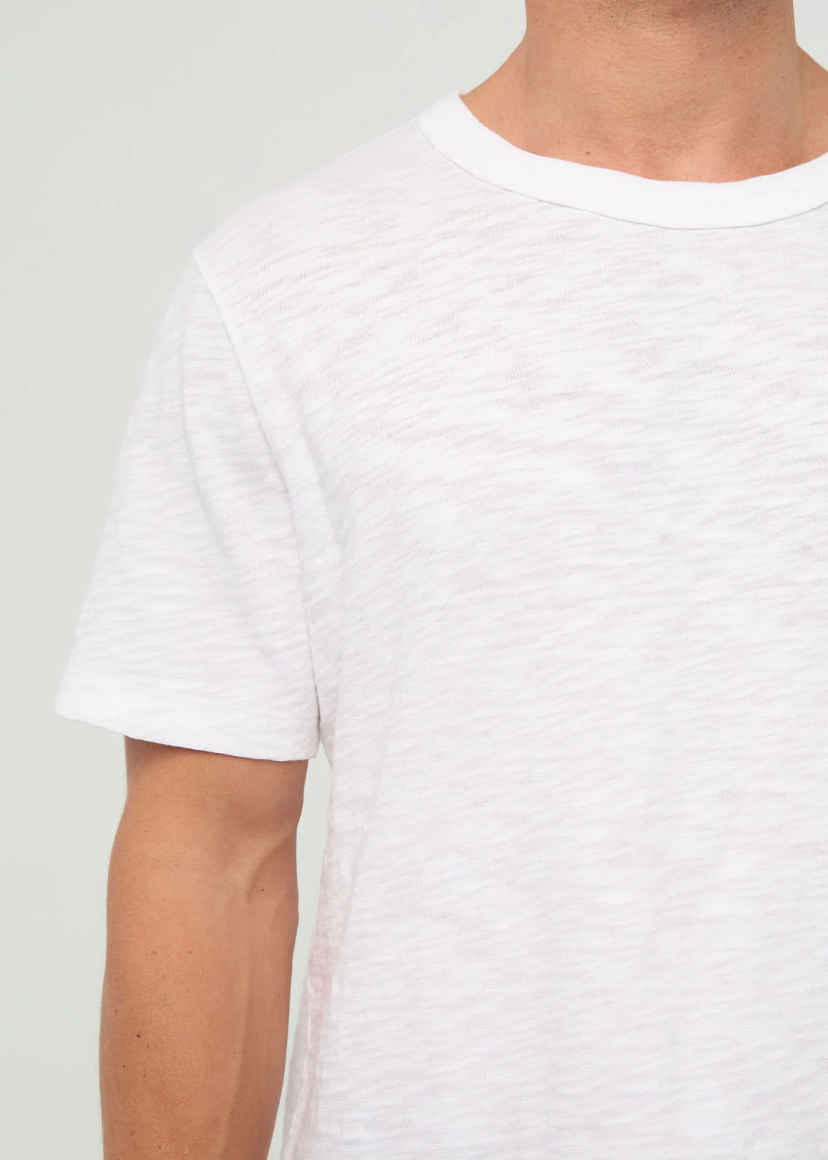 Midweight Slub Jersey Tee - White - Image 5