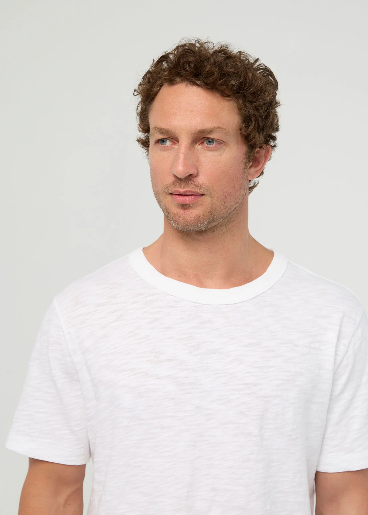 Midweight Slub Jersey Tee - White - Image 6