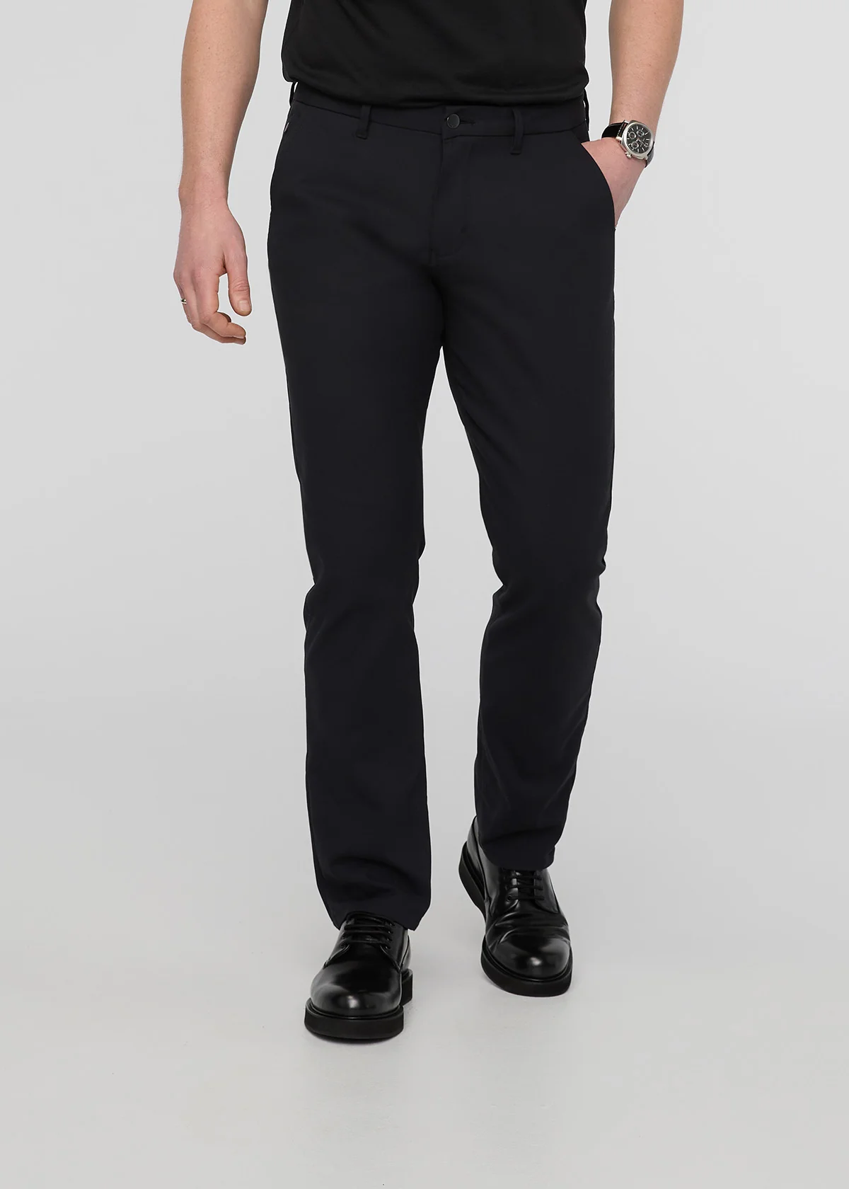 NuStretch Relaxed Taper Trouser - Black - Image 2