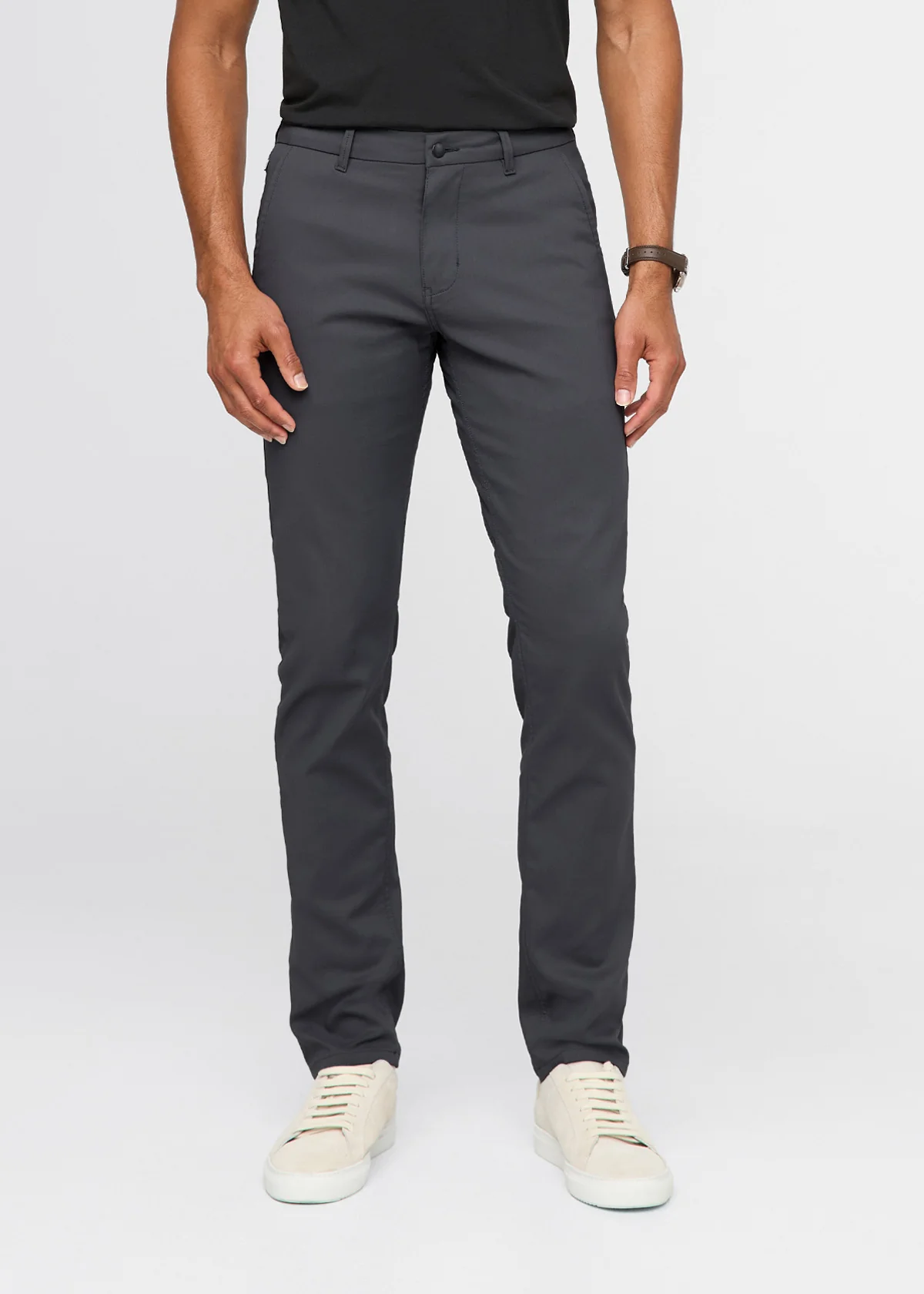 NuStretch Slim Straight Trouser - Charcoal - Image 2