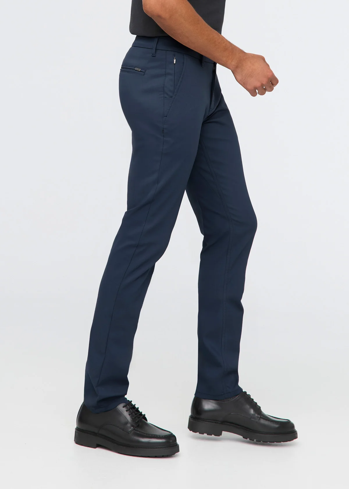 NuStretch Slim Straight Trouser - Navy - Image 3