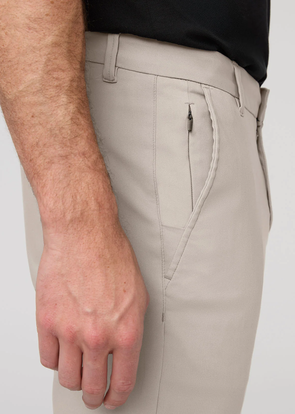 NuStretch Slim Straight Trouser - Stone - Image 8