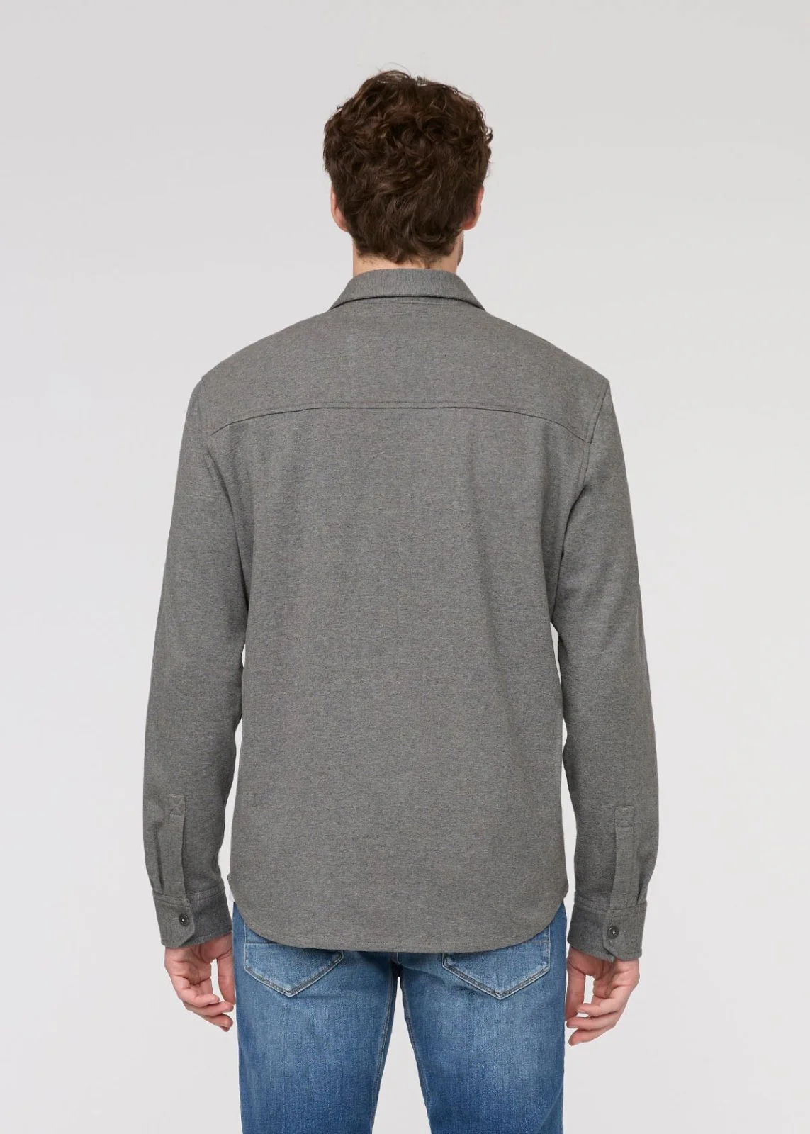 Performance Flannel Button Down - Heather Grey - Image 4