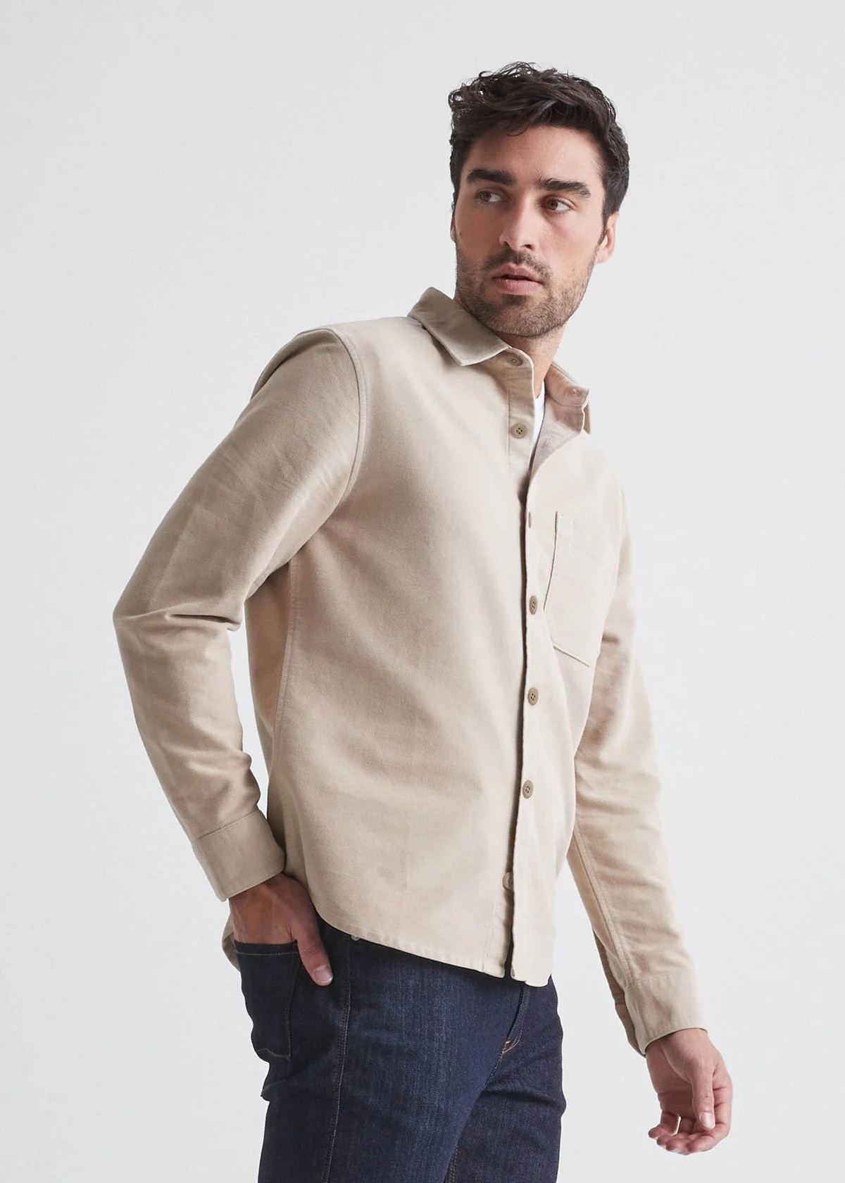 No Sweat Moleskin Shirt - Almond - Image 3