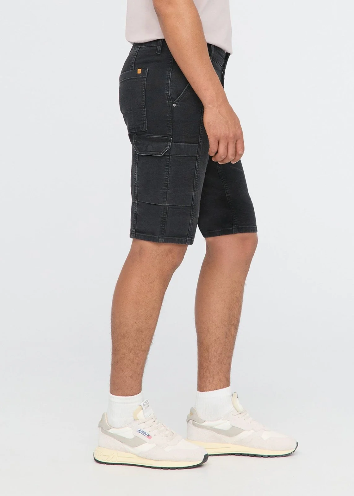 Stretch Canvas Cargo Short - Black - Image 3