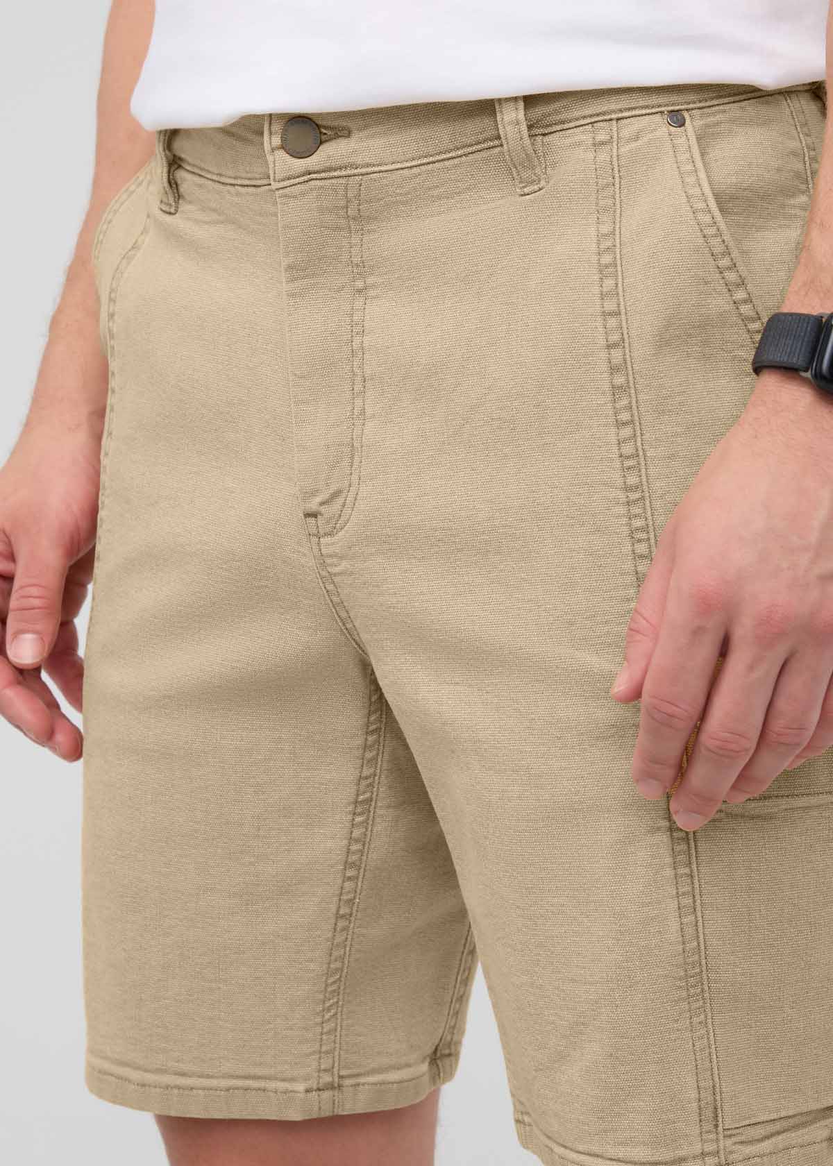 Stretch Canvas Cargo Short - Tan - Image 5