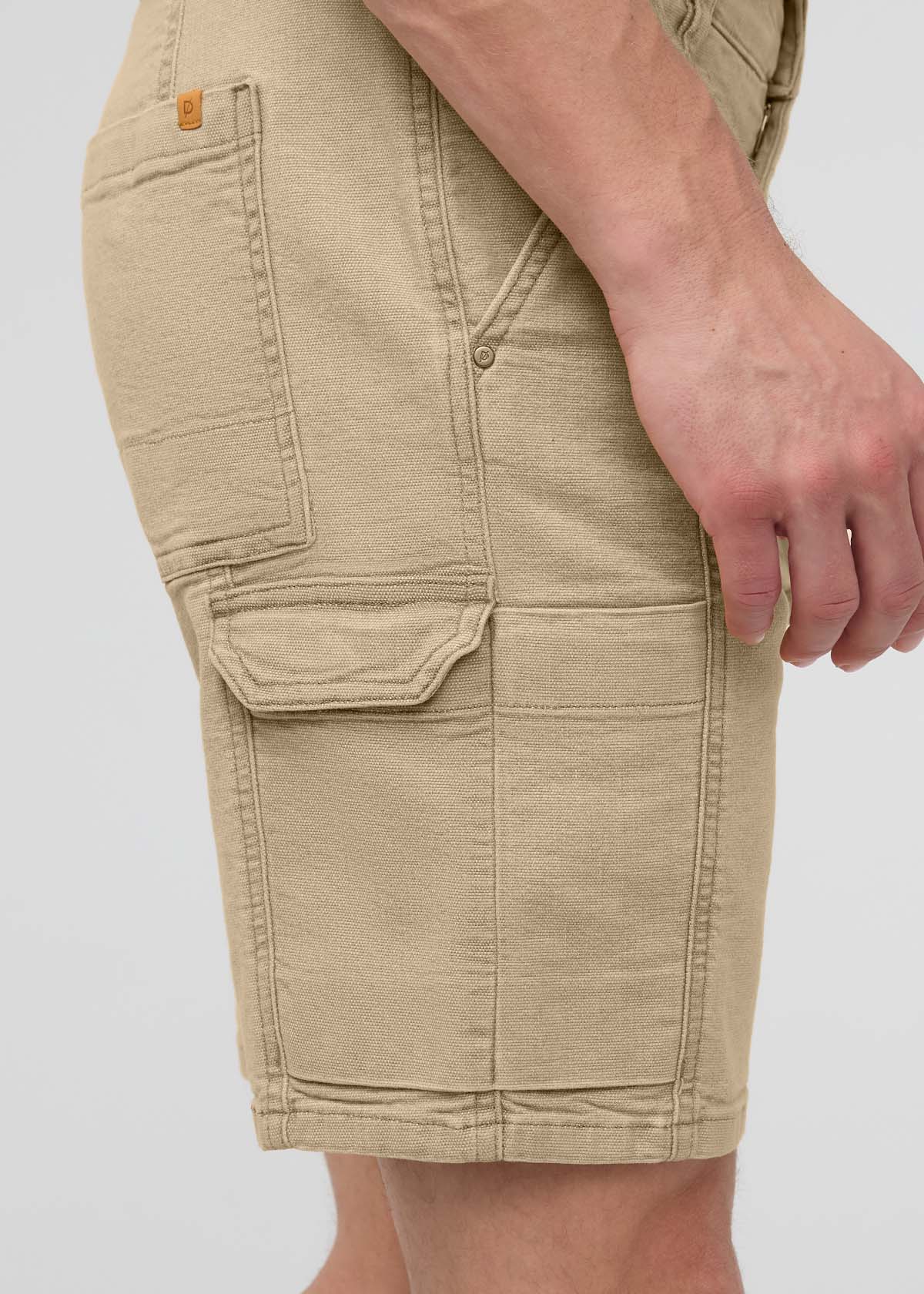 Stretch Canvas Cargo Short - Tan - Image 8