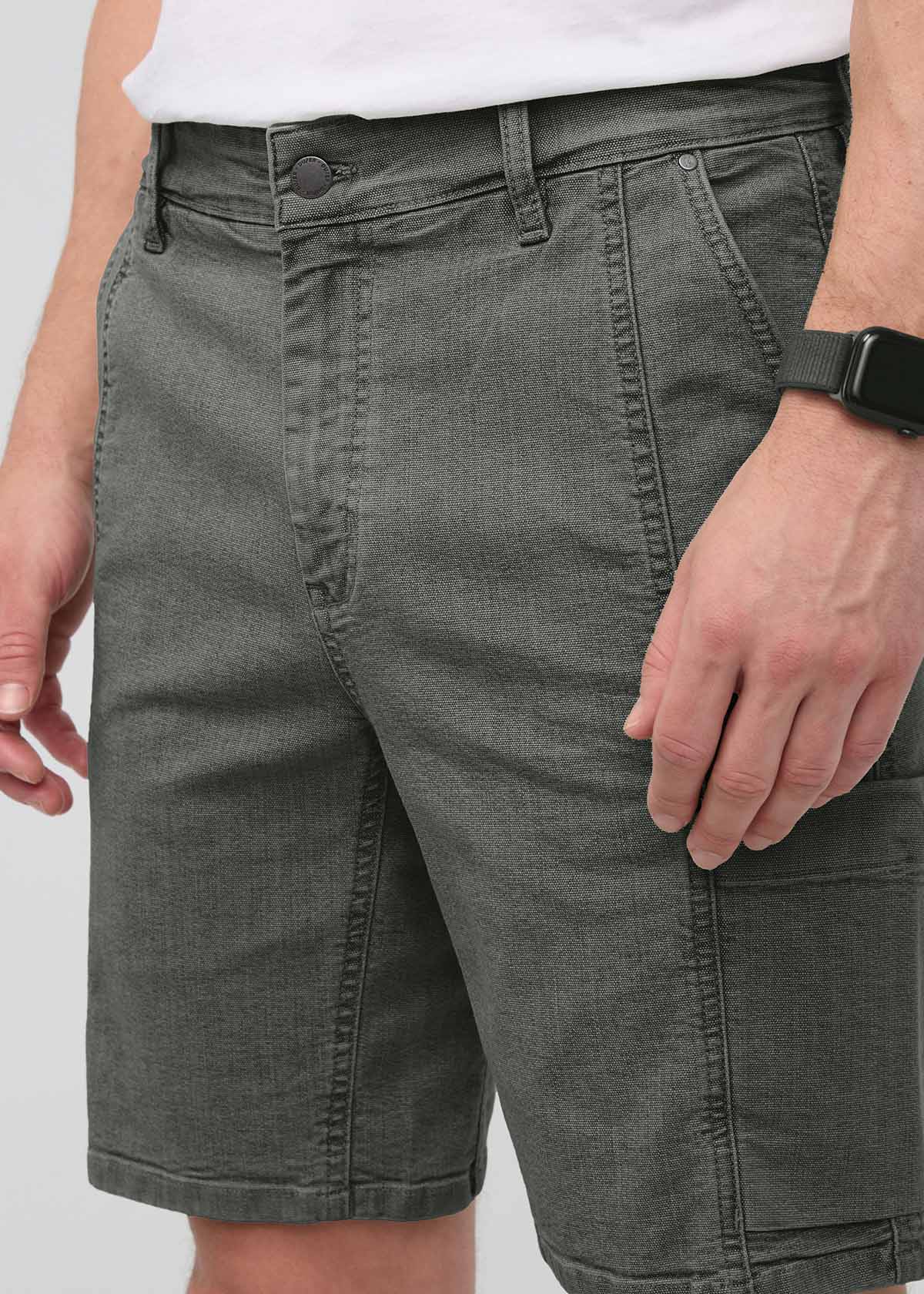Stretch Canvas Cargo Short - Thyme - Image 5