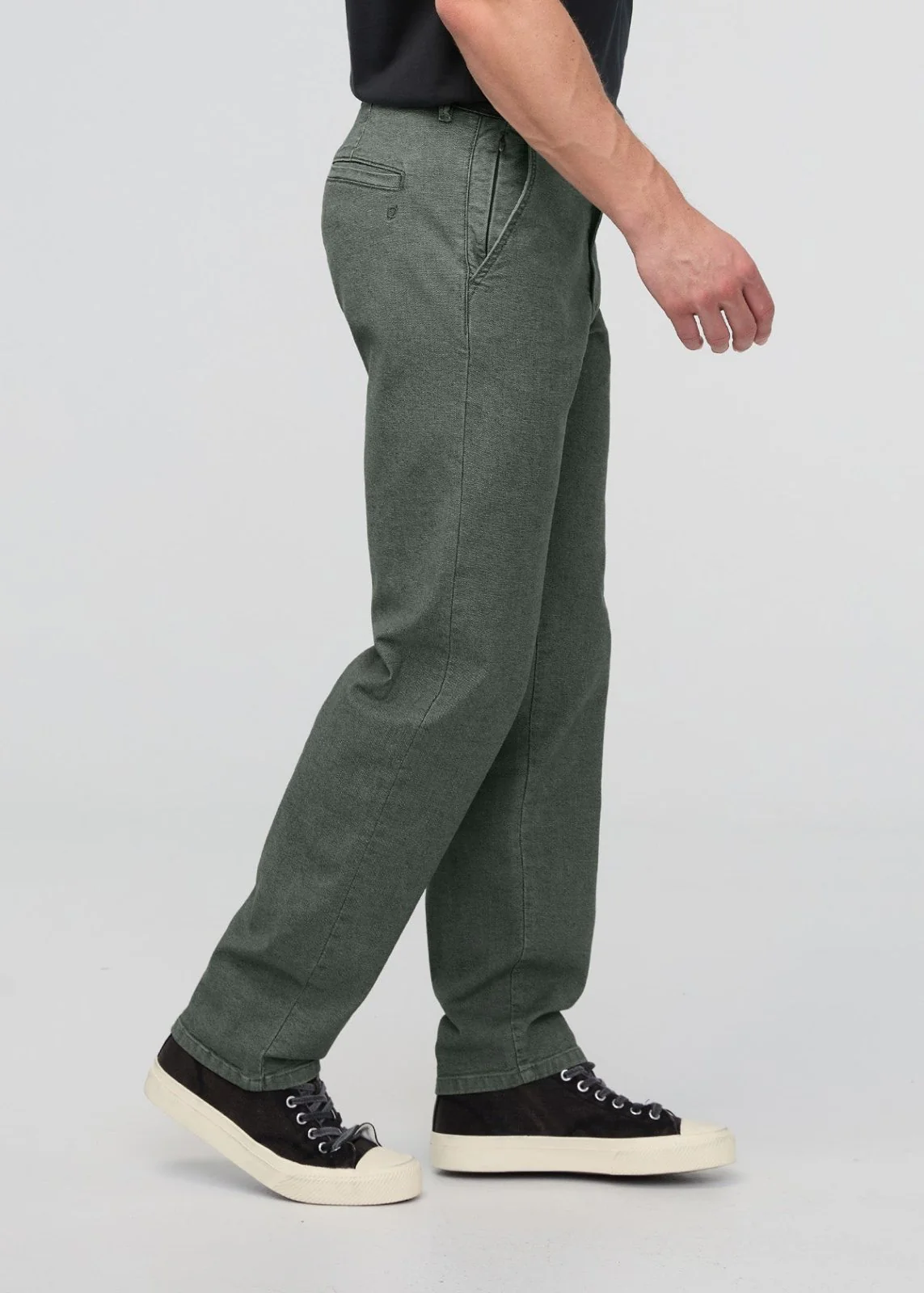 Stretch Canvas Relaxed Straight Chino - Black Spruce - Image 3