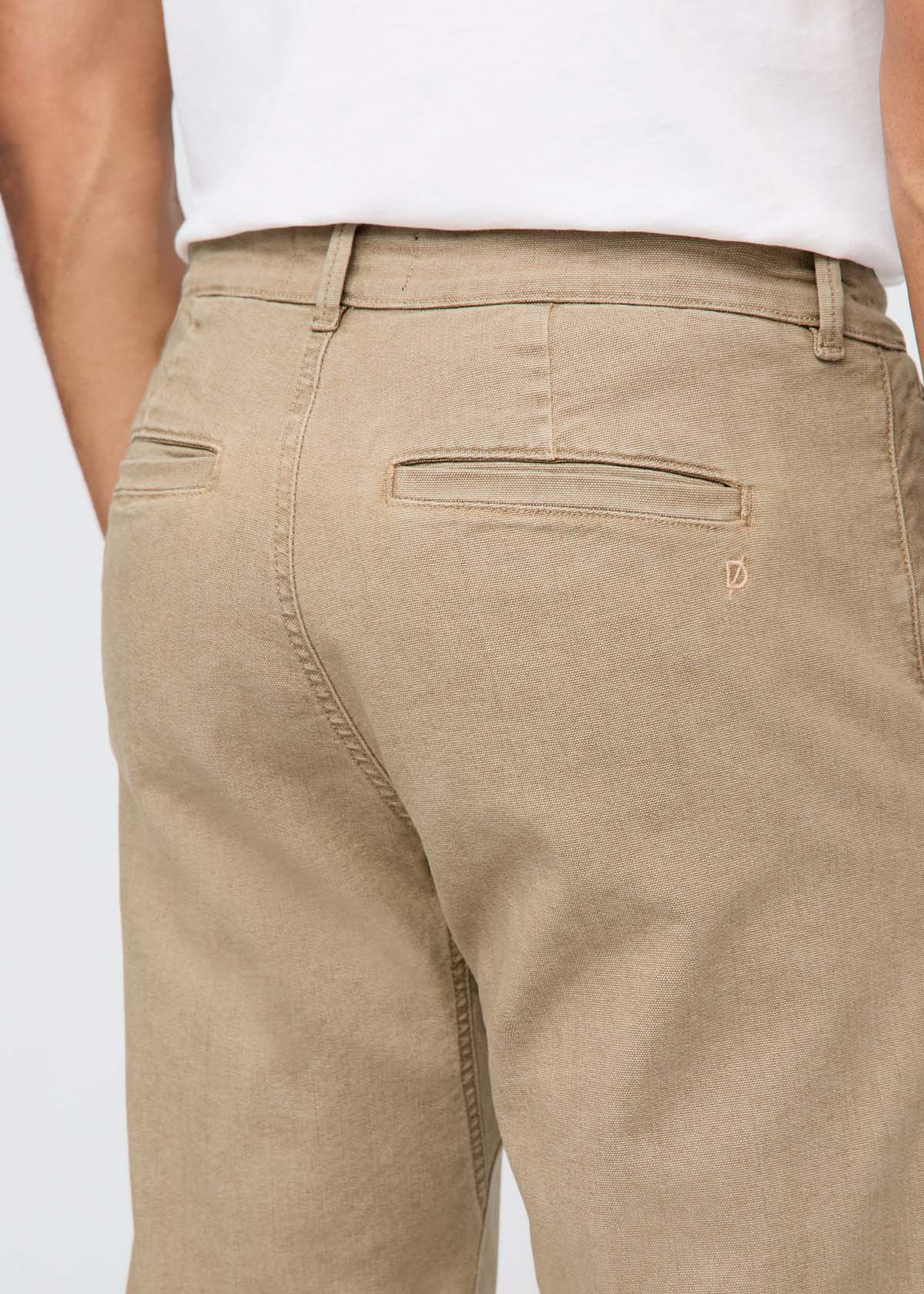 Stretch Canvas Relaxed Straight Chino - Tan - Image 7