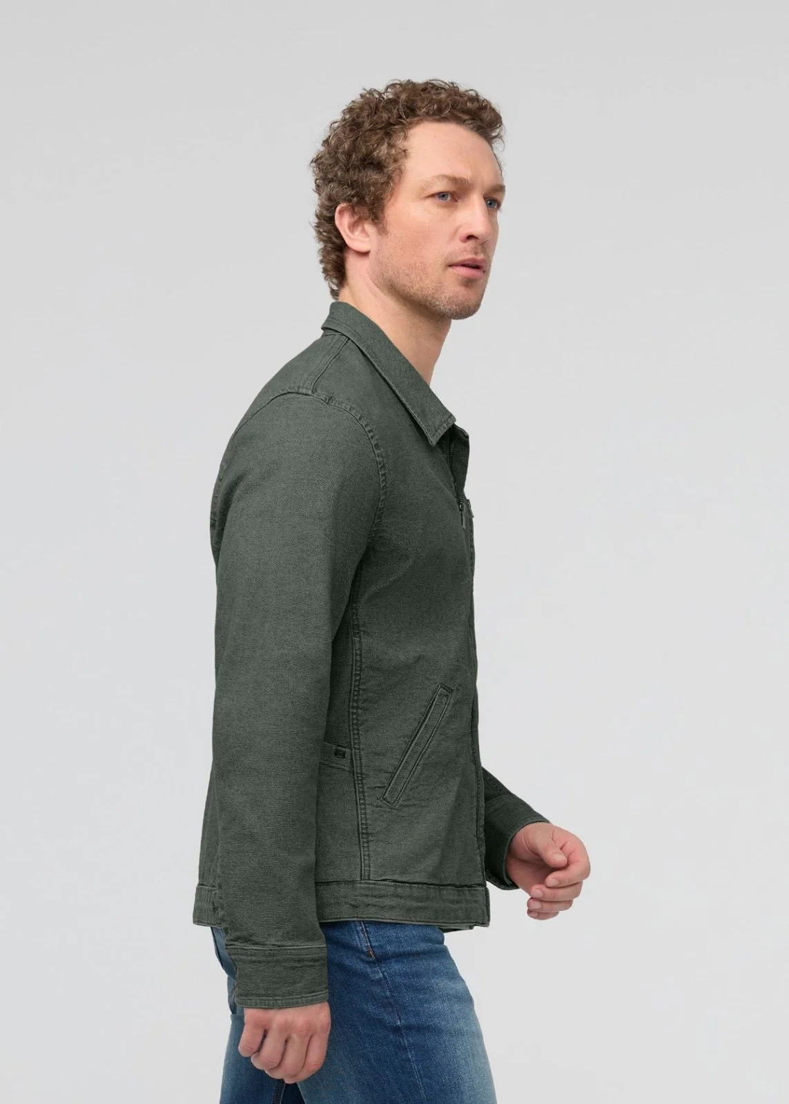 Stretch Canvas Utility Jacket - Black Spruce - Image 3