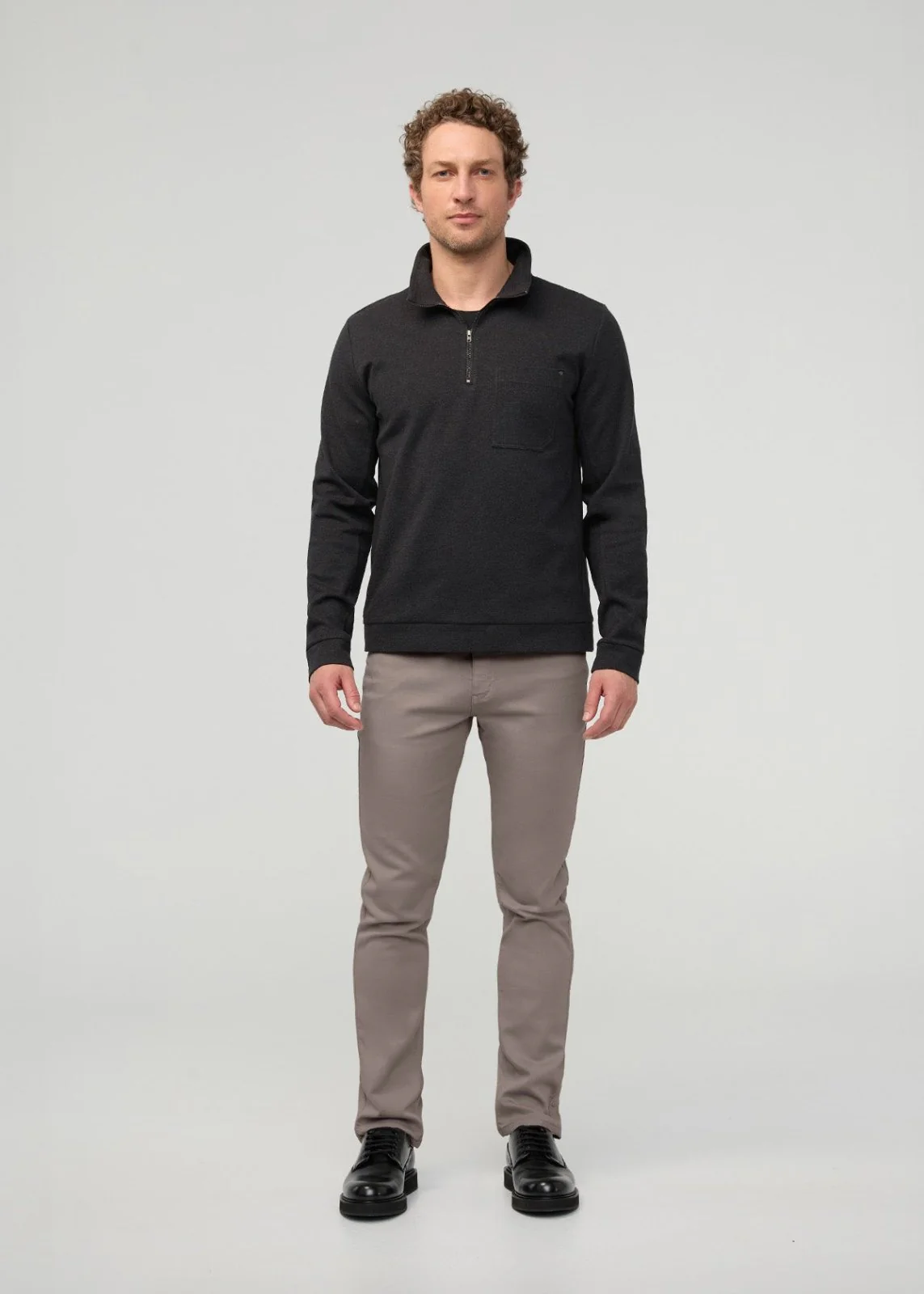 No Sweat Slim Straight - Stone