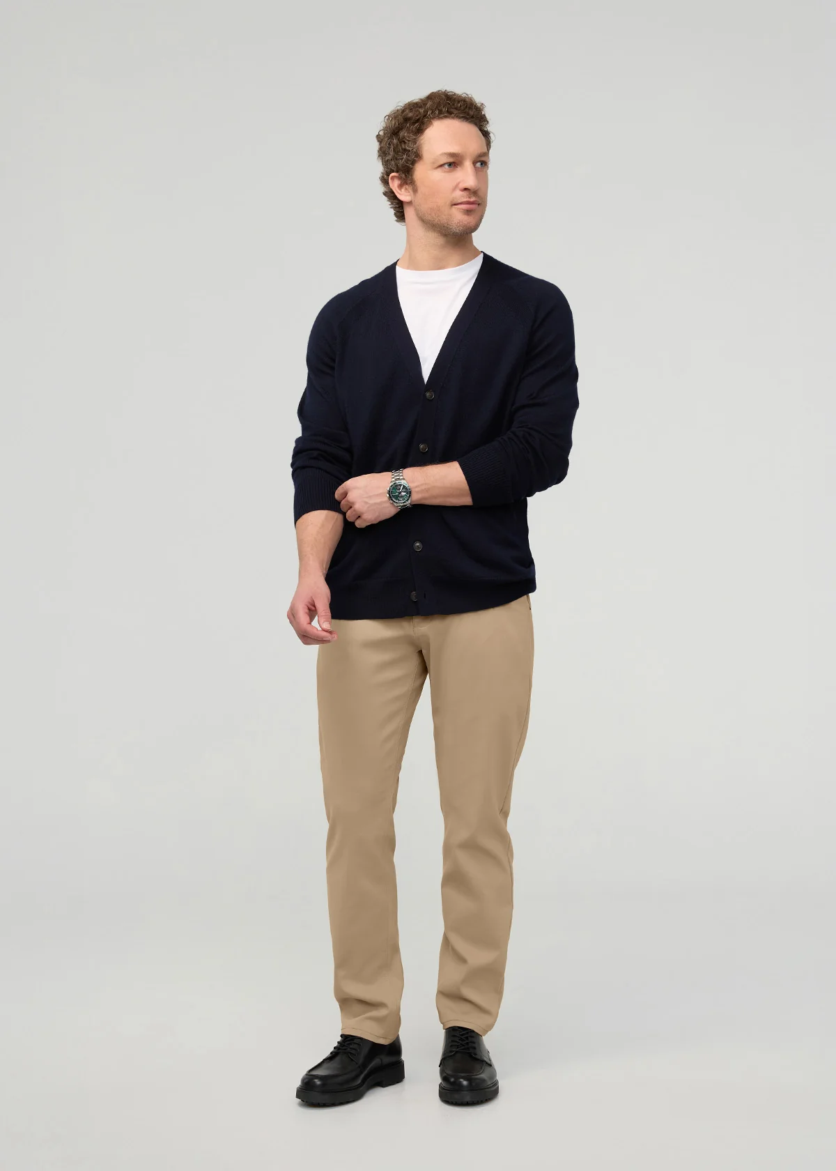NuStretch Relaxed Taper Trouser - Desert Khaki
