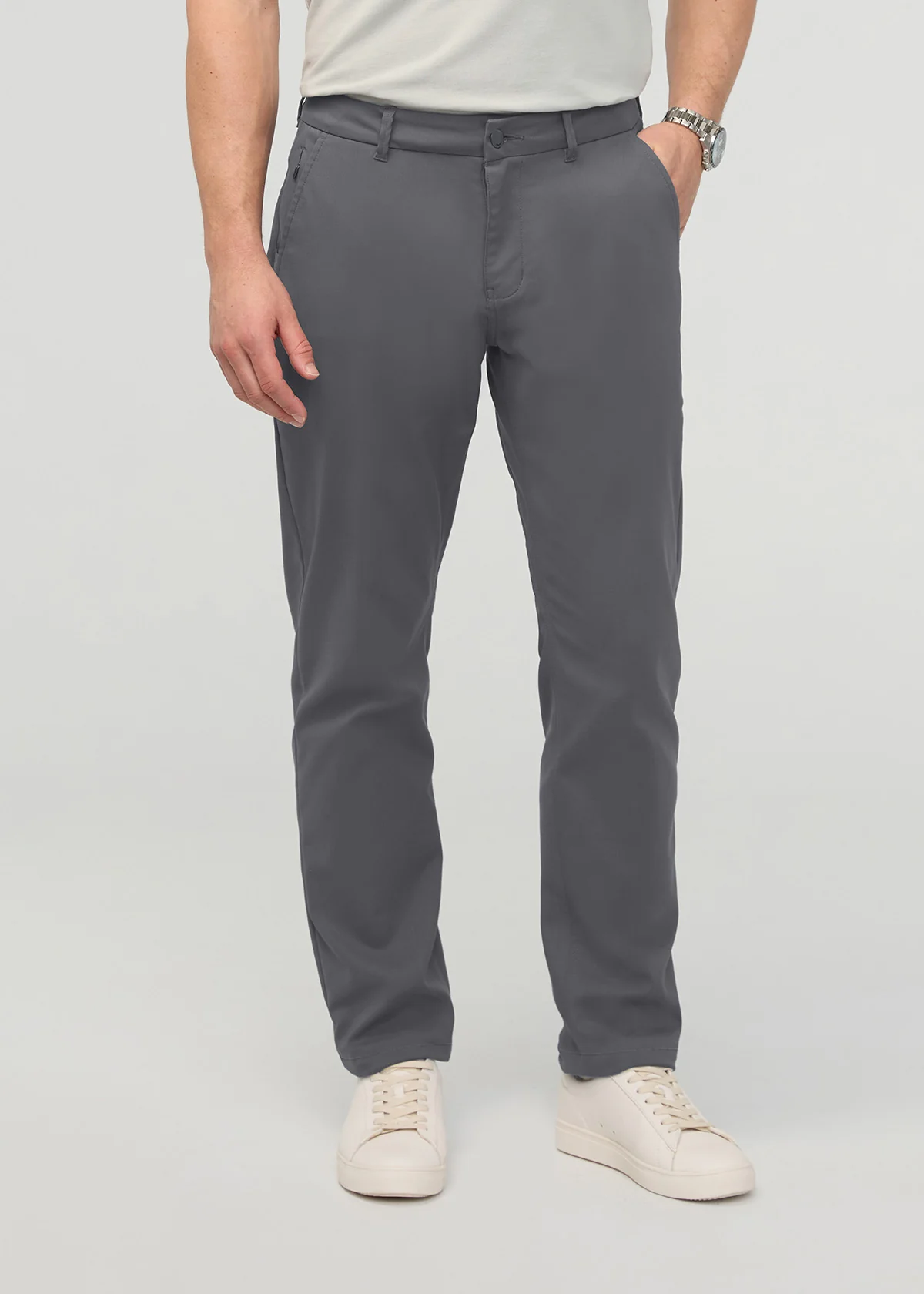 NuStretch Relaxed Taper Trouser - River Rock - Image 2