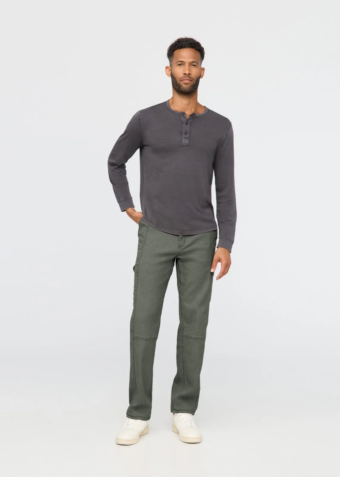Stretch Canvas 7 Pocket Pant - Thyme