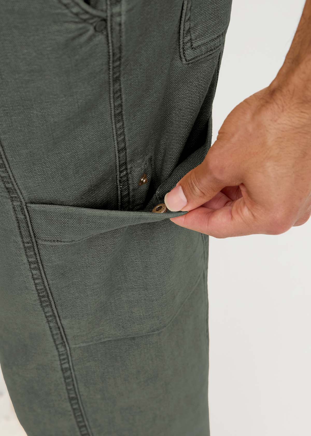 Stretch Canvas 7 Pocket Pant - Thyme - Image 9