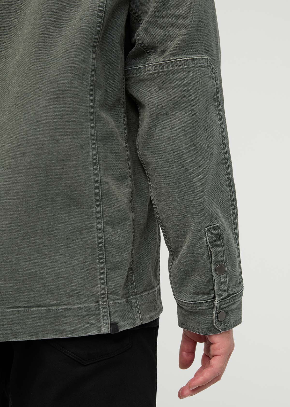 Stretch Canvas Work Jacket - Thyme - Image 7