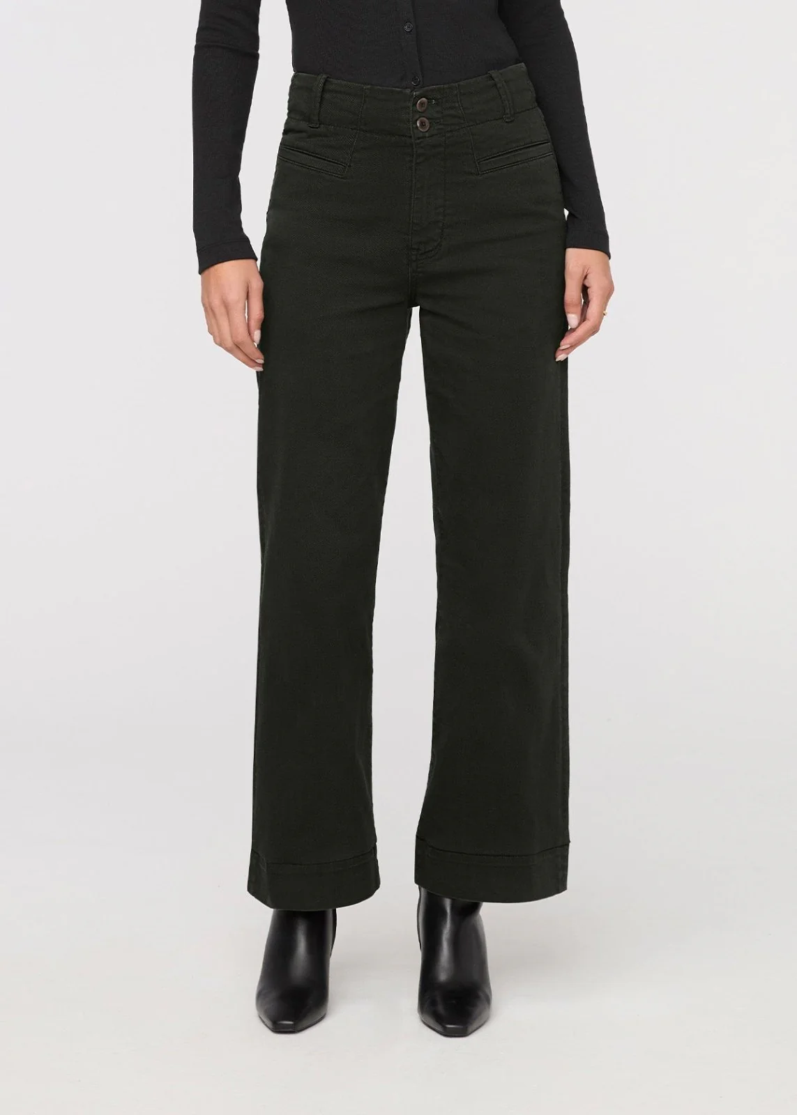 LuxTwill High Rise Trouser - Evergreen - Image 2