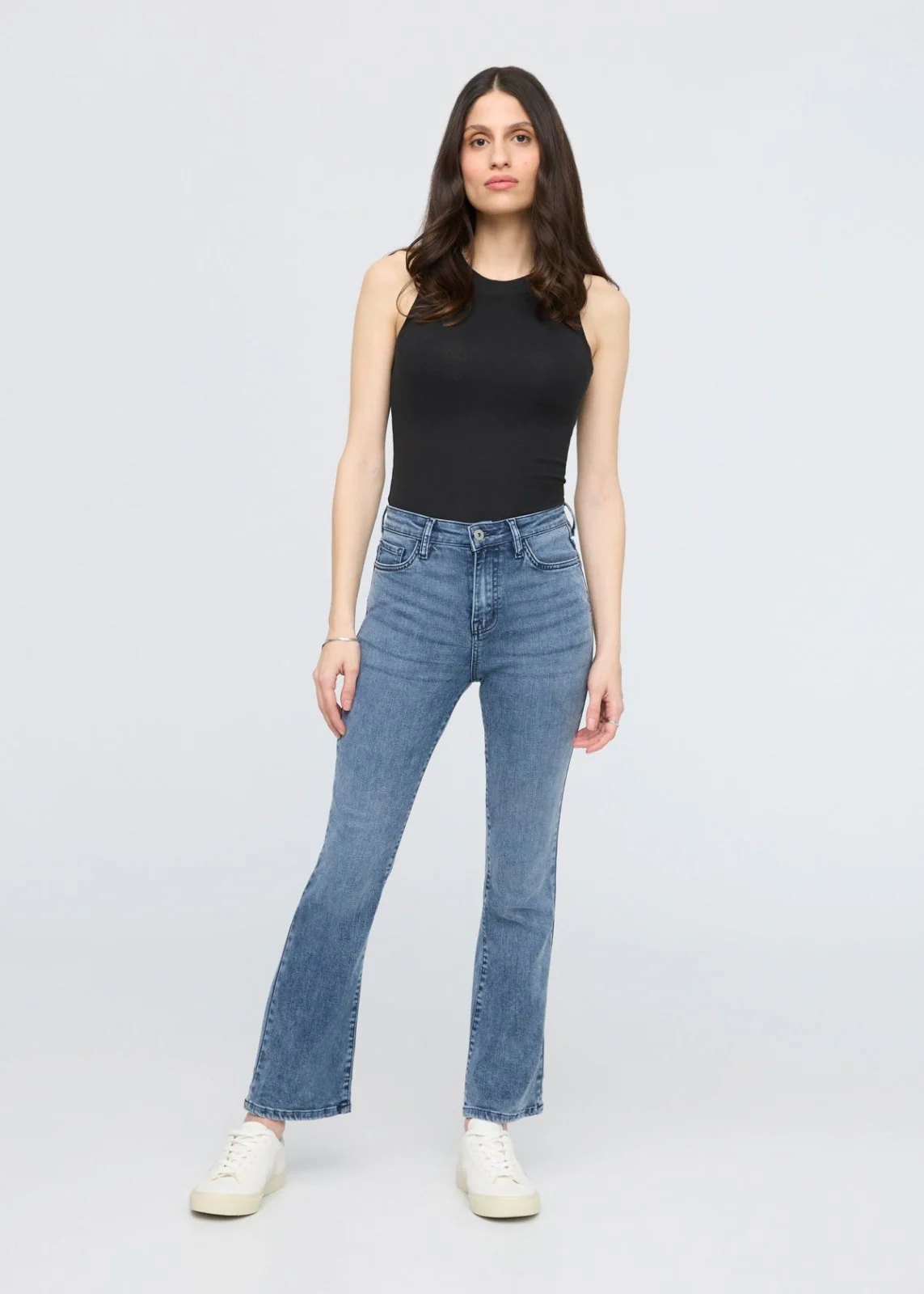 No Sweat Denim High Rise Kick Flare - Image 2
