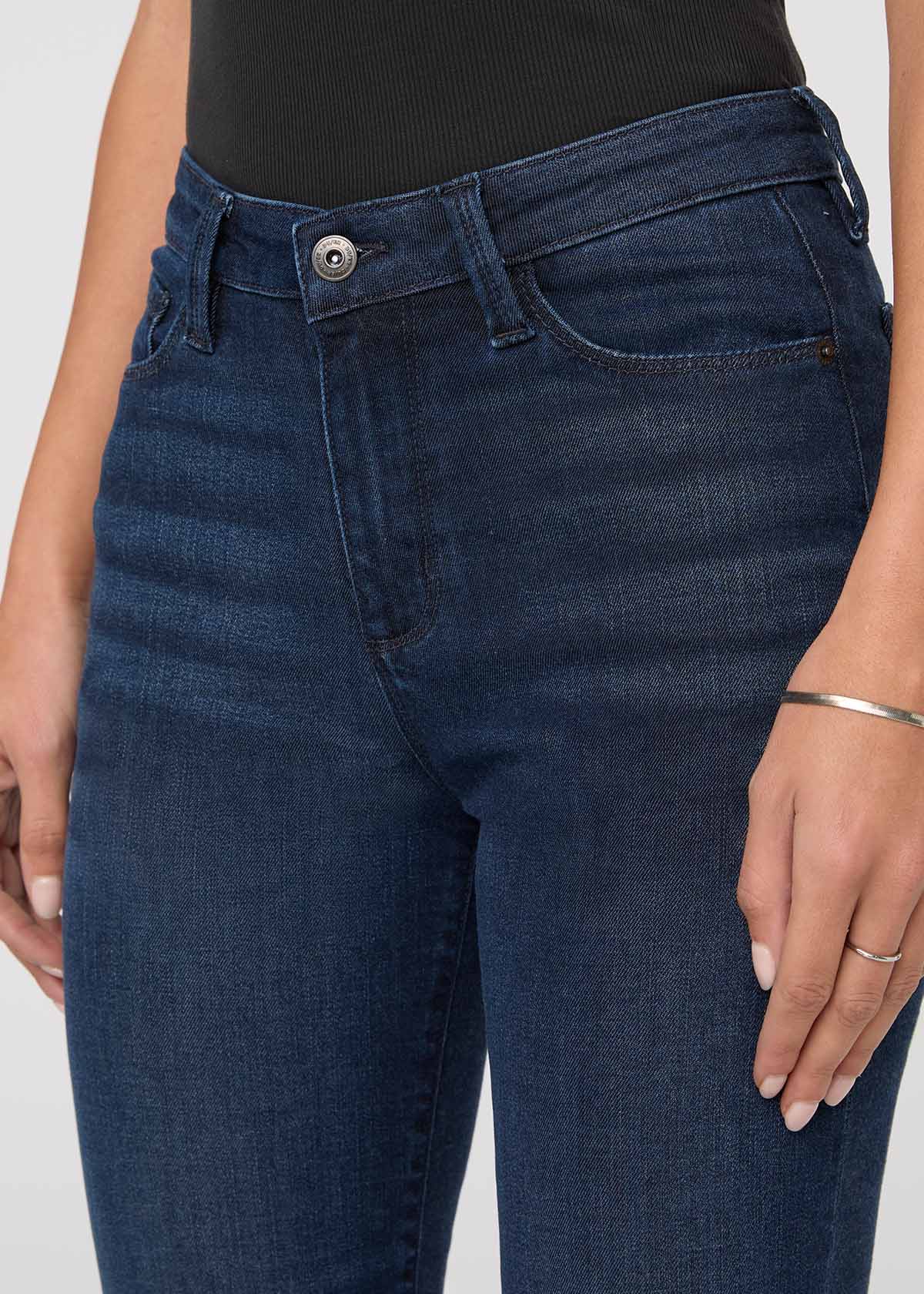 No Sweat Denim High Rise Slim Straight - Worn Rinse - Image 5