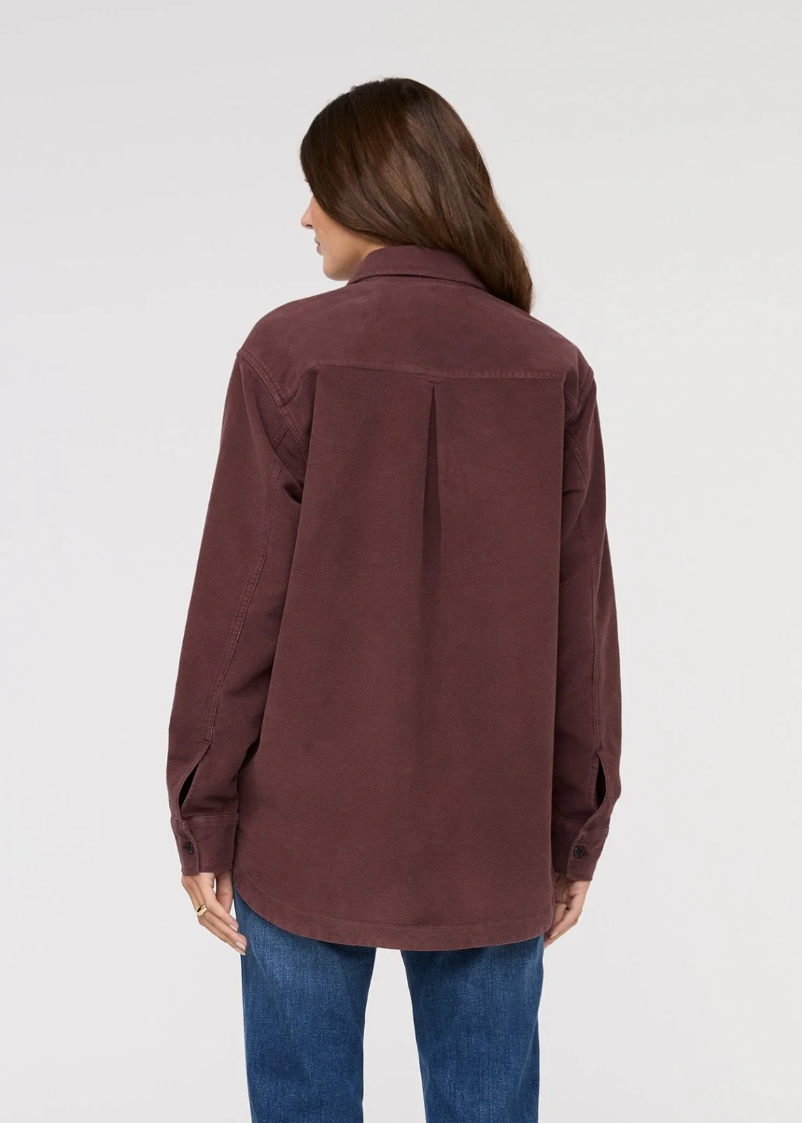 No Sweat Moleskin Overshirt - Rich Maroon - Image 4