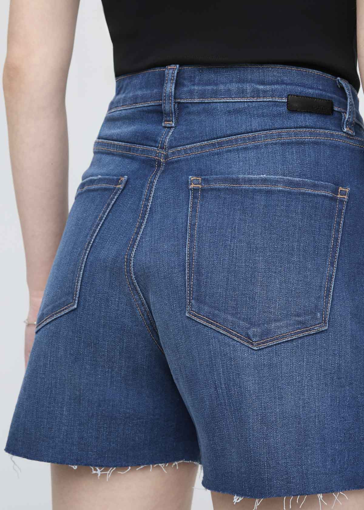 Performance Denim+ High Rise Relaxed Short - Medium Indigo - Image 5