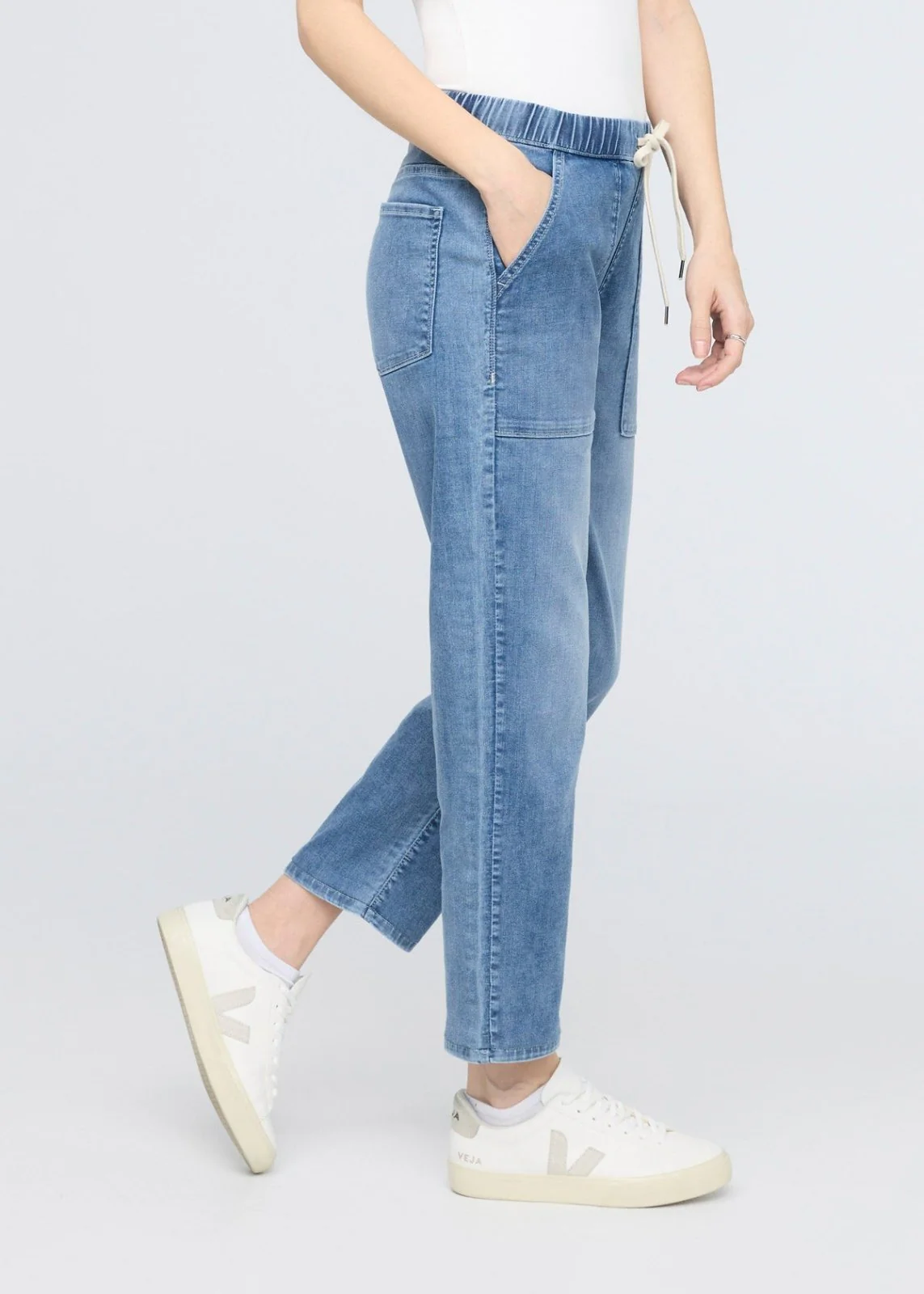 Performance Denim Lite Harbour Pant - Light Stone - Image 3