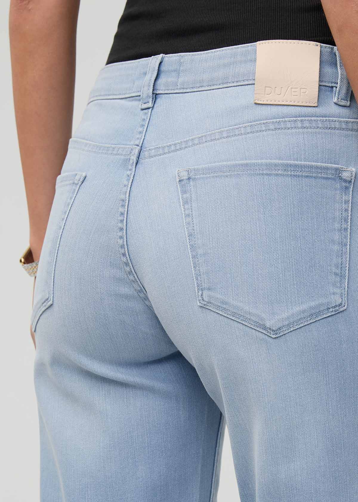 Performance Denim Mid Rise Straight - Desert Blue - Image 6