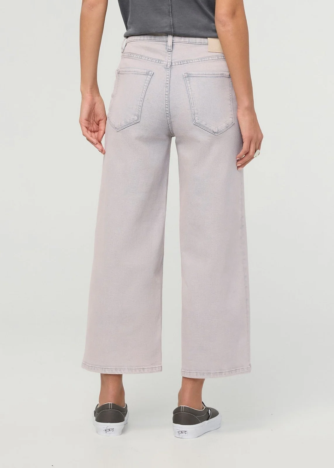 Performance Denim+ High Rise Wide Leg Crop - Quartz Fade - Image 4