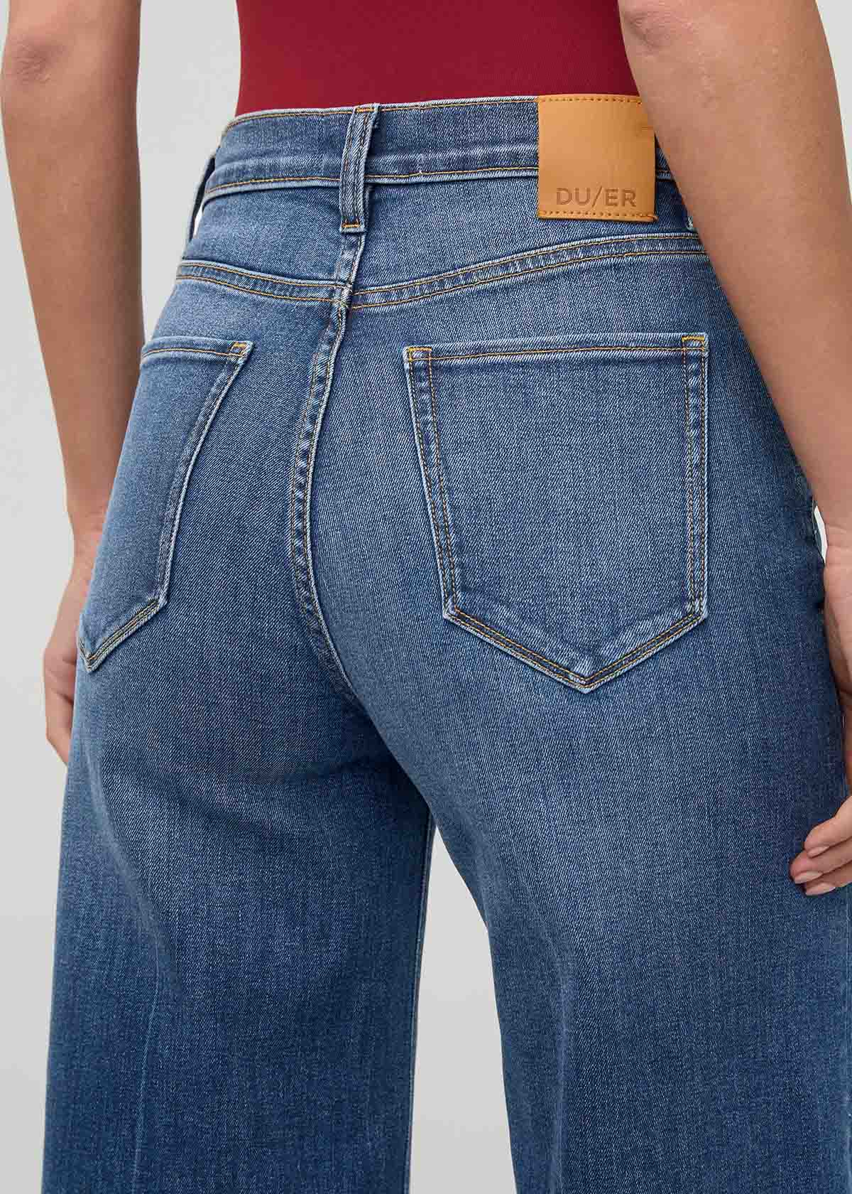 Performance Denim+ High Rise Wide Leg Crop - Swell - Image 6