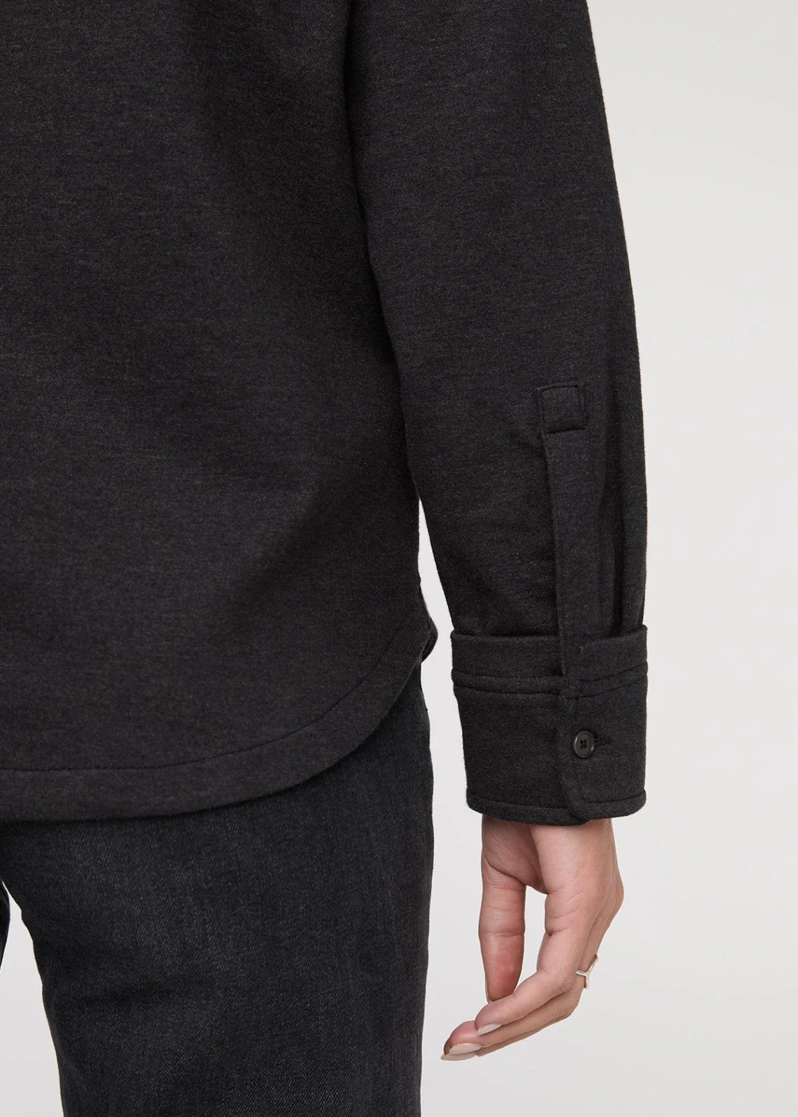 Performance Flannel Button Down - Heather Black - Image 7
