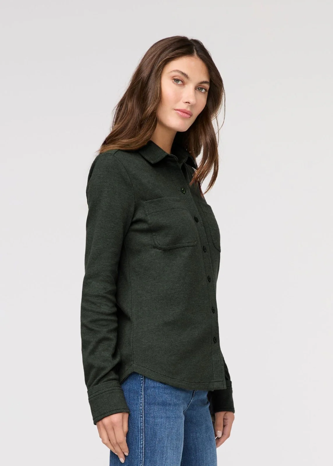 Performance Flannel Button Down - Heather Peat - Image 3