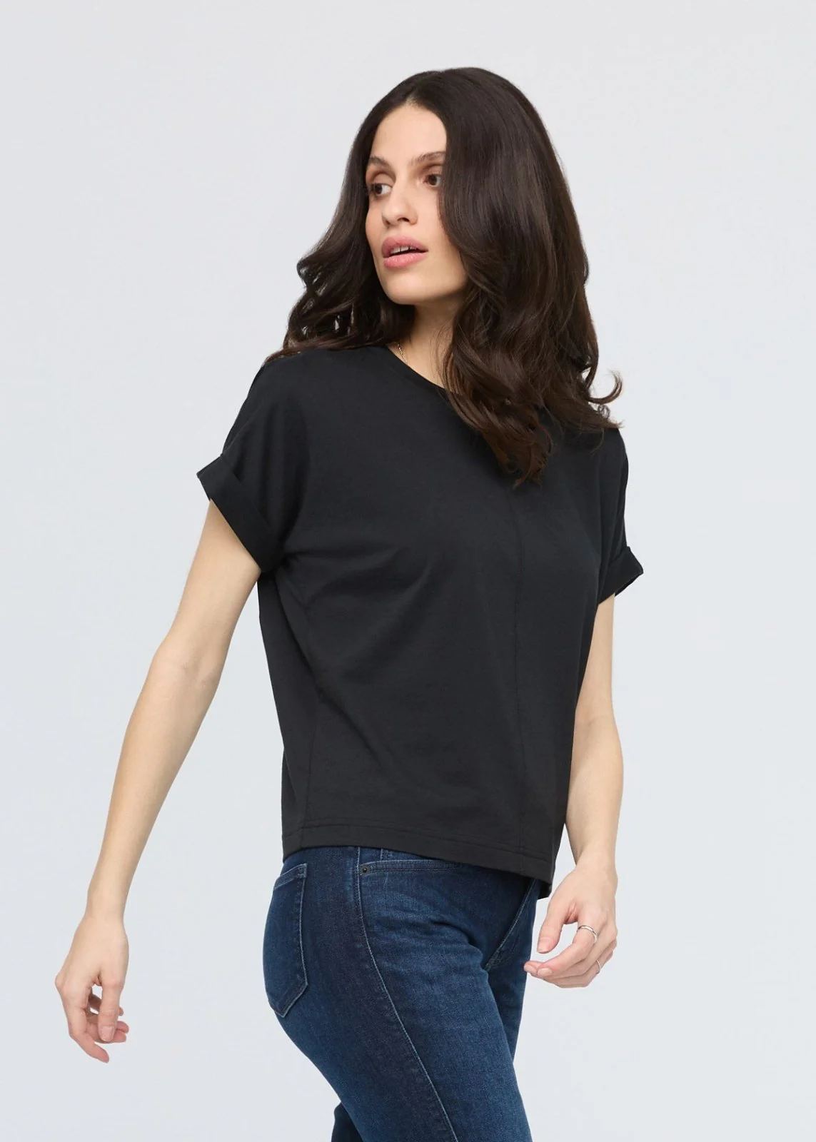 PurePima Dolman Tee - Black - Image 3