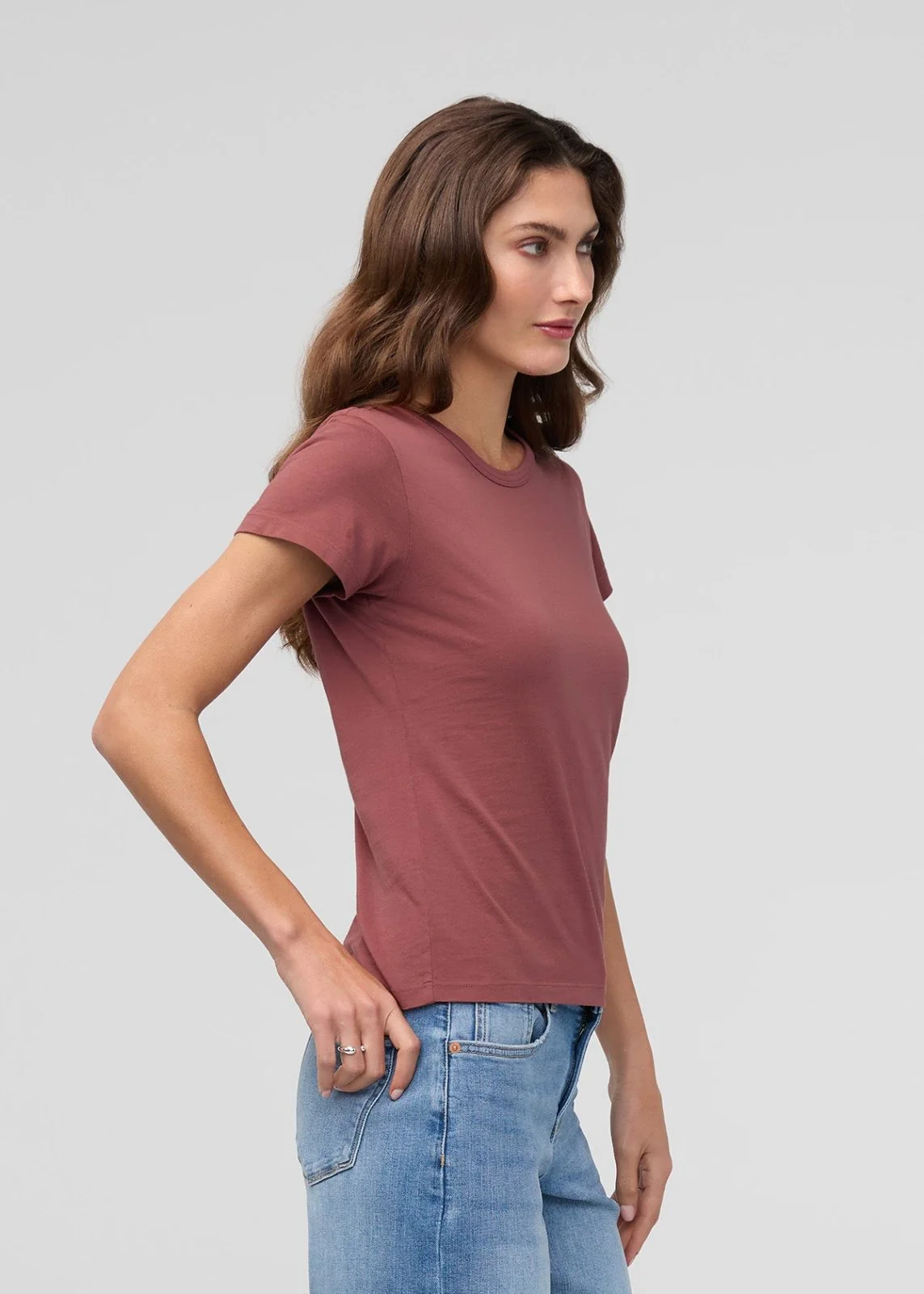 PurePima Slim Crew - Red Clay - Image 3