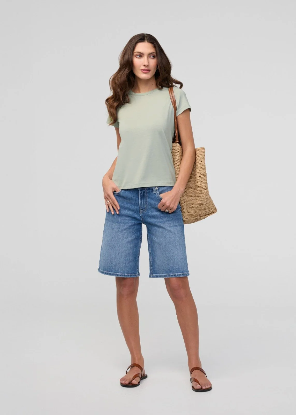 PurePima Slim Crew - Seagrass - Image 2