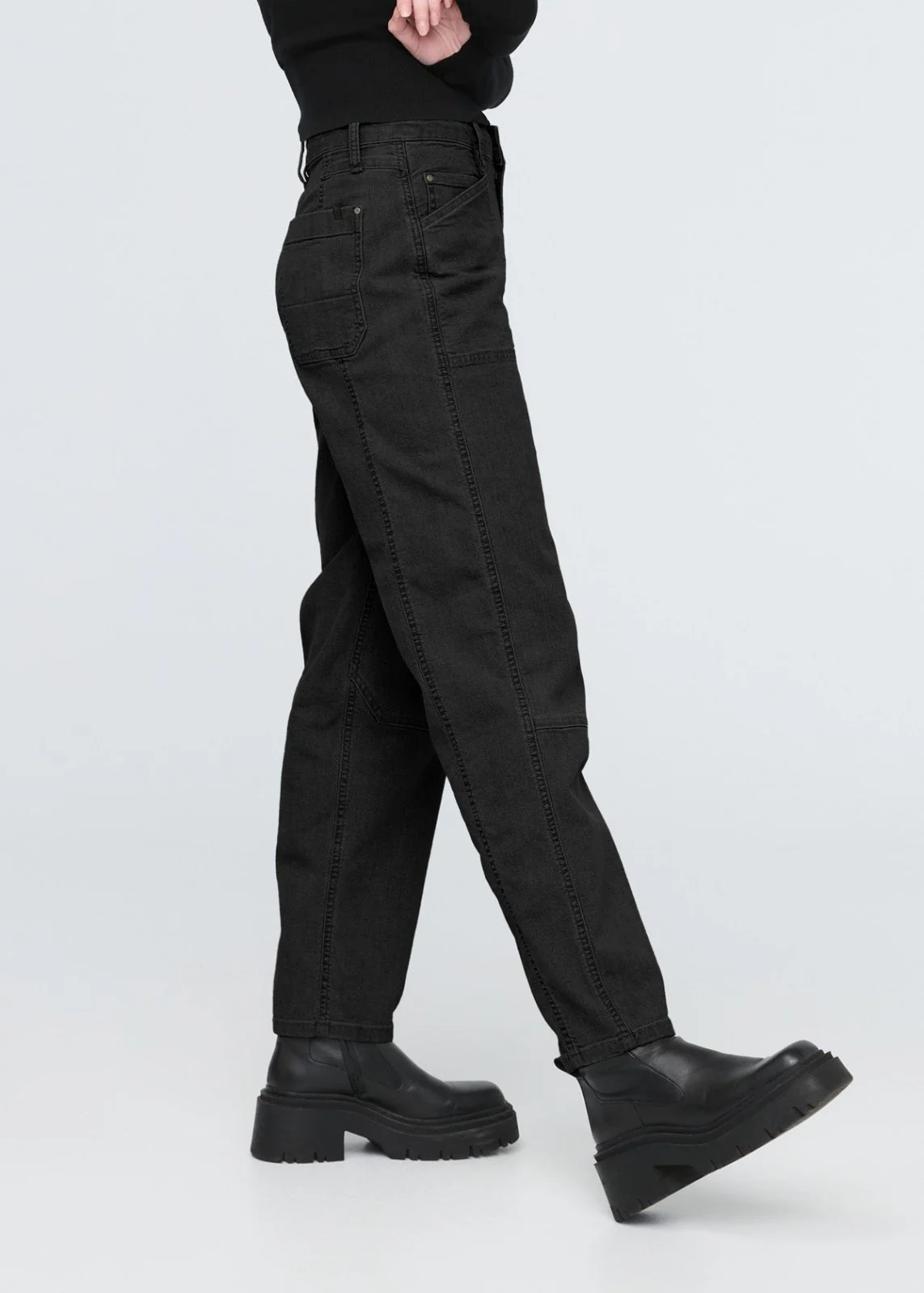 Stretch Canvas Utility Pant - Black - Image 3