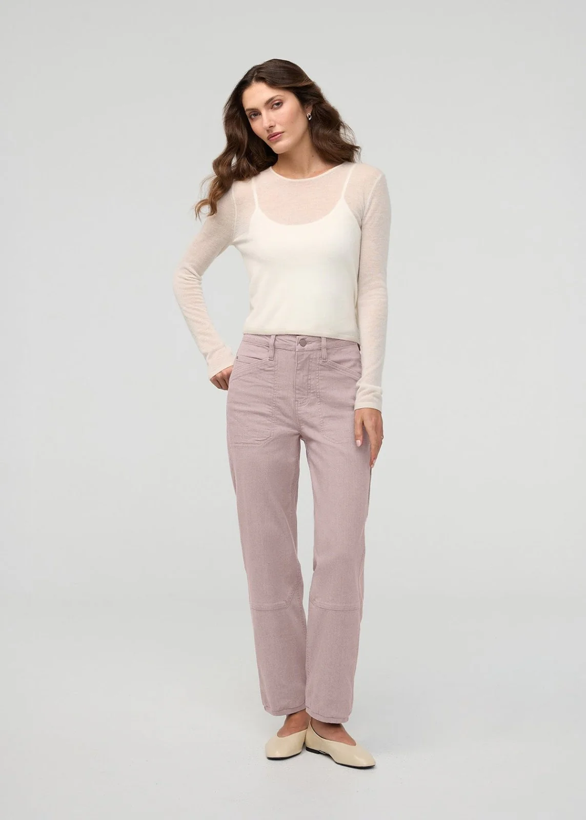 Stretch Canvas Utility Pant - Chalk