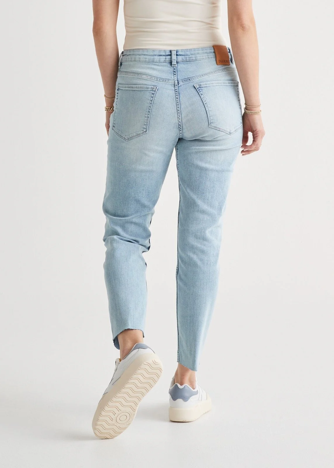 Performance Denim Girlfriend - Coastal Blue (raw hem) - Image 5