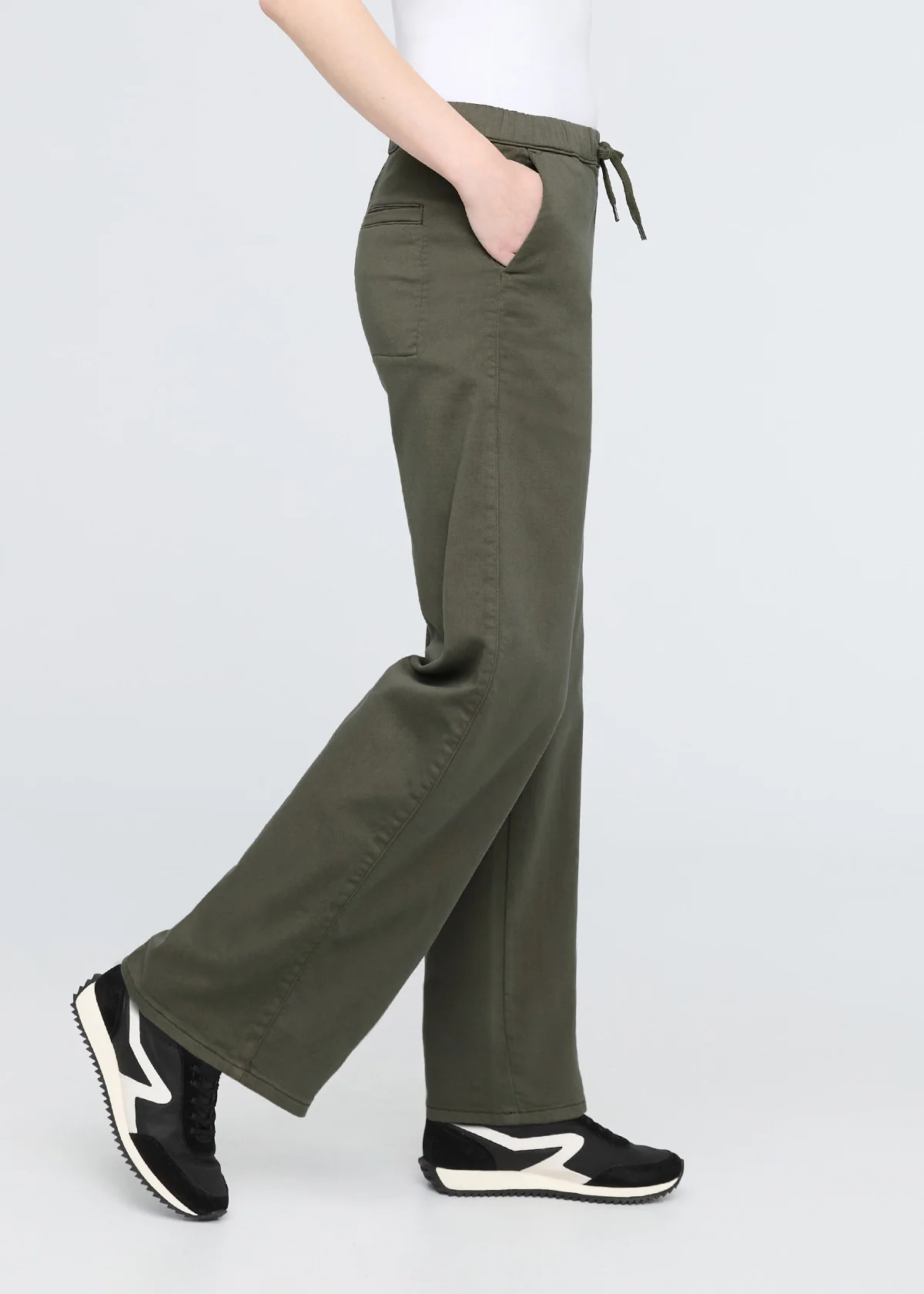 No Sweat Wide Leg Pant - Thyme - Image 3